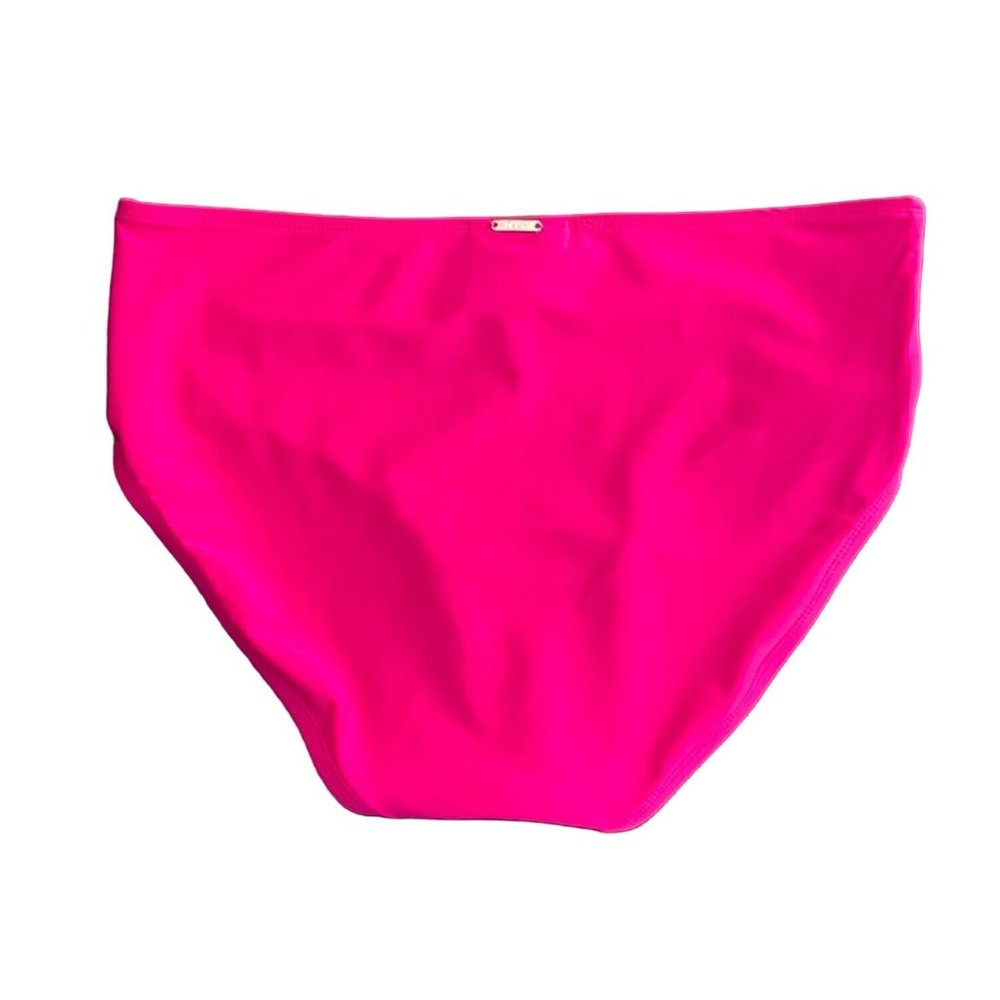 DKNY V-Neck Ruffle Tankini Pink Swimsuit Set Full Coverage Bottom Size Large - Picture 10 of 10